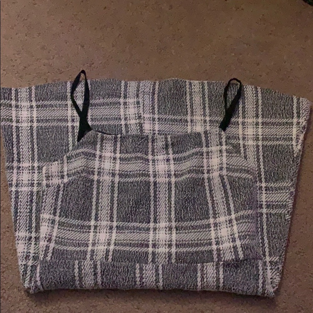 plaid grey dress